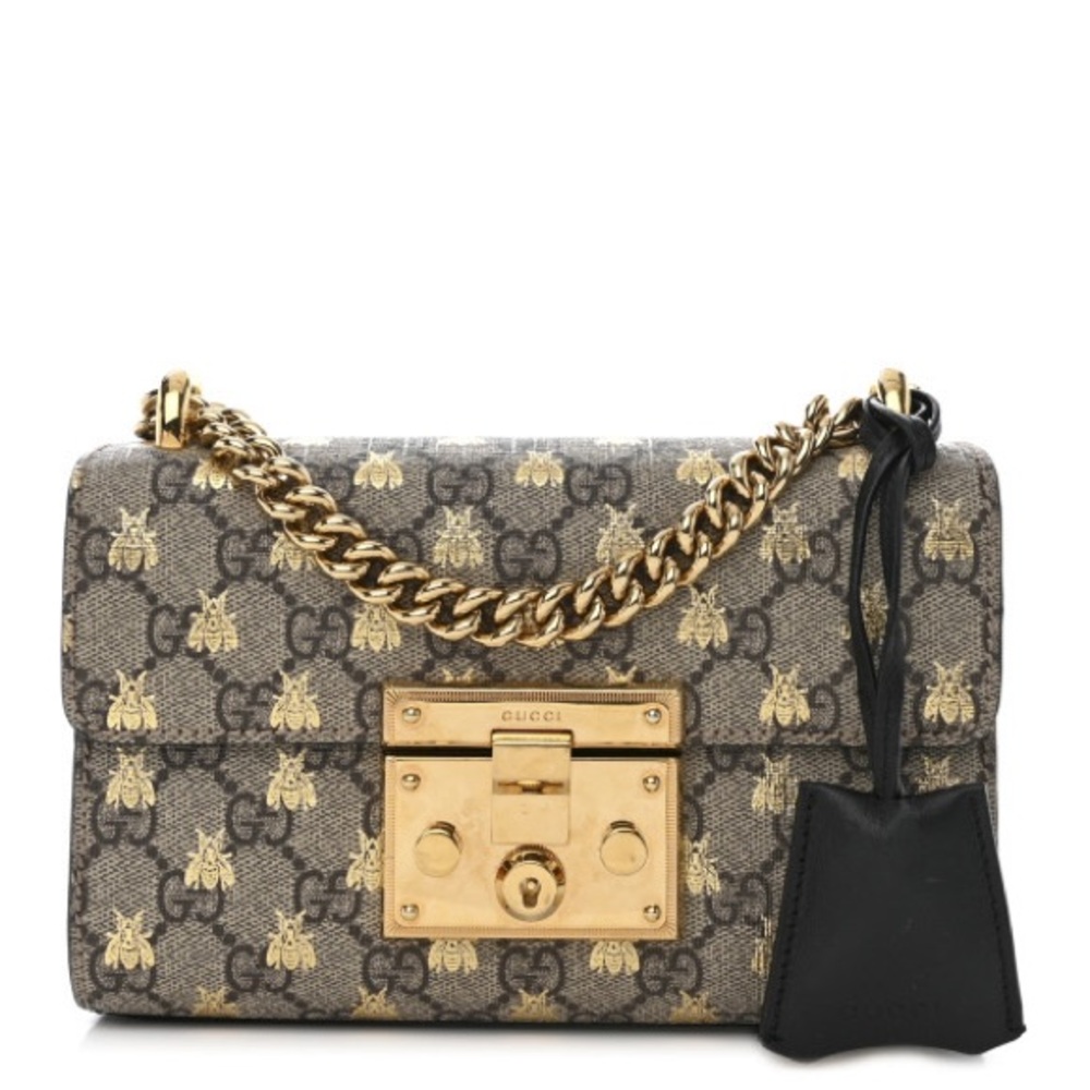 Bundle Gg Supreme Monogram Bees Small Padlock Sho… - image 1